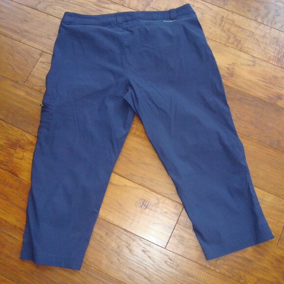 Eddie Bauer Nylon Capri Pants Navy Blue Size 12 - Picture 2 of 7